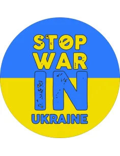Naklejki Stop Warin Ukraine Etykiety 100 szt Personalizowany