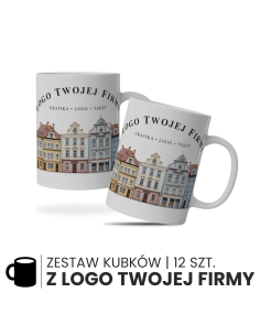 KUBEK REKLAMOWY Z NADRUKIEM KUBKI Z LOGO PREMIUM ZESTAW 12szt
