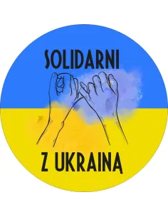 Naklejki Solidarni z Ukrainą Etykiety 100 szt z Nadrukiem
