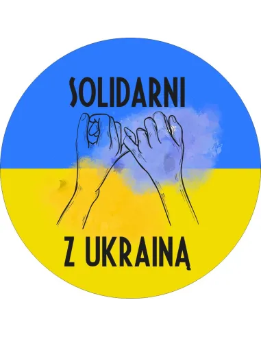 Naklejki Solidarni z Ukrainą Etykiety 100 szt z Nadrukiem