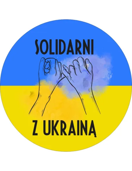 Naklejki Solidarni z Ukrainą Etykiety 100 szt z Nadrukiem