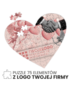 PUZZLE SERCE 19x18cm personalizowane TWOJE LOGO dla firm