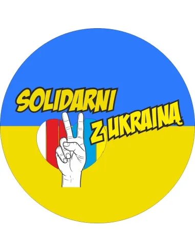 Naklejki Wlepki Solidarni Ukrainą 50 szt Personalizowany