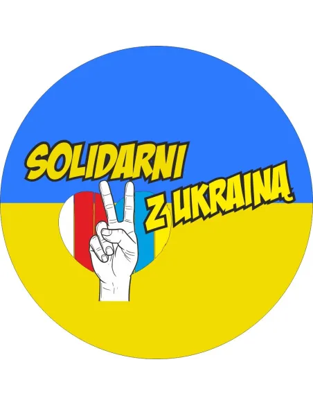 Naklejki Wlepki Solidarni Ukrainą 50 szt Personalizowany