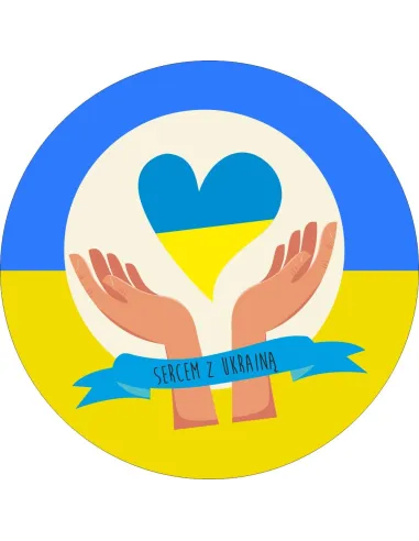 Naklejki Wlepki Sercem z Ukrainą 50 szt Personalizowany