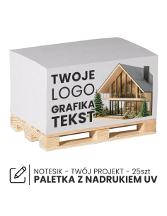 MINIPALETA KARTECZKI do notatek PALETA z nadrukiem UV TWOIM LOGO 25szt
