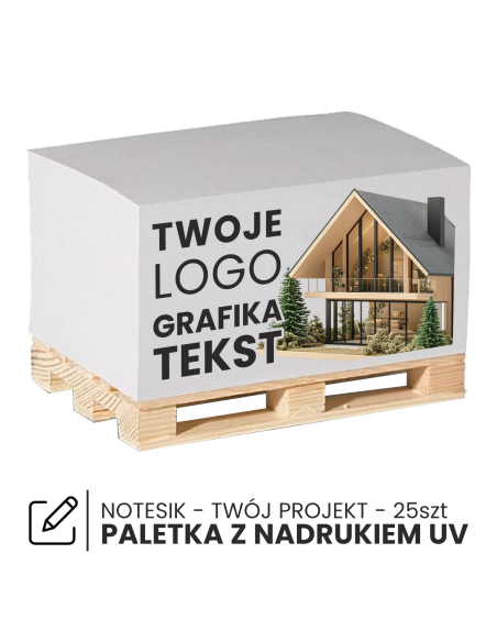 MINIPALETA KARTECZKI do notatek PALETA z nadrukiem UV TWOIM LOGO 25szt