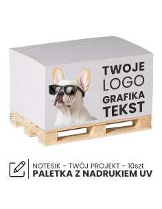 MINIPALETA KARTECZKI do notatek PALETA z nadrukiem UV TWOIM LOGO 10szt