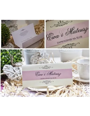 Zaproszenia Ślubne – Dl z Papierem Perłowym Elegancki