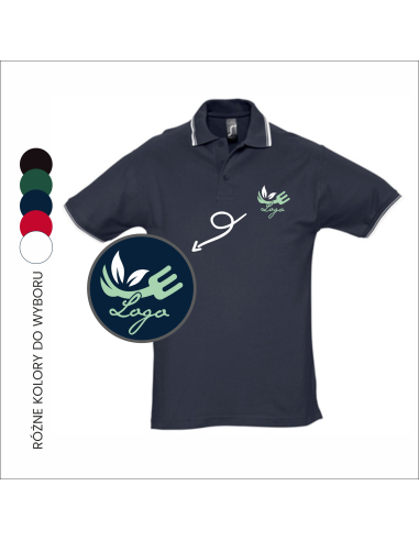 Polo firmowe z haftem Elegancka odzież reklamowa - 6 sztuk  Twoje Logo