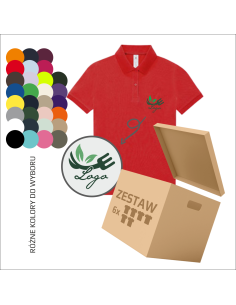 Koszulka polo damska z haftem | Personalizacja | Logo firmy 6 szt