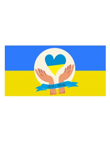 Naklejka – Na Auto Magnes Samochód Wolna Ukraina z Nadrukiem