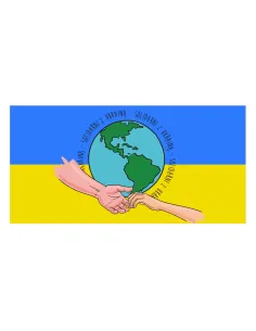 Naklejka na Auto Magnes Samochód Wolna Ukraina z Nadrukiem