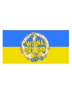 Baner 200x100cm – Flaga Transparent Wolna Ukraina 200x100cm
