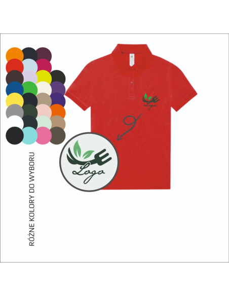 Koszulka polo damska z haftem | Personalizacja | Logo firmy 6 szt