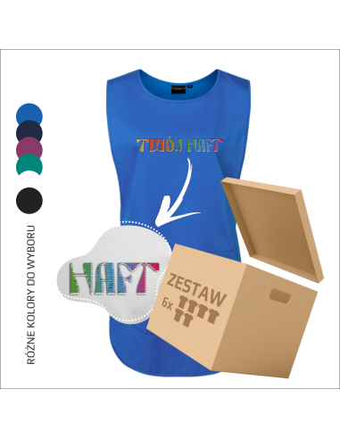 Robocza tunika z personalizacją haftem | Komfort i profesjonalizm 6szt