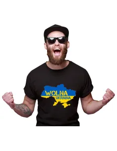 Koszulka z Nadrukiem Wolna Ukraina Personalizowany