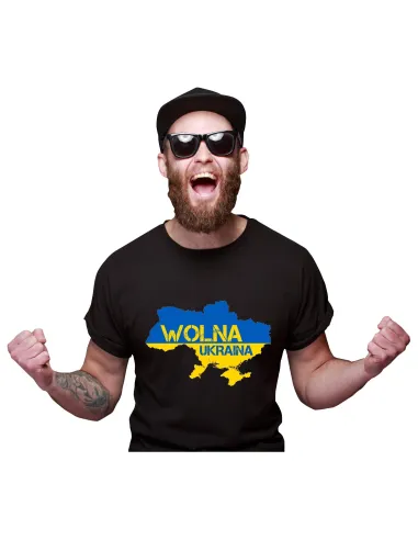 Koszulka z Nadrukiem Wolna Ukraina Personalizowany