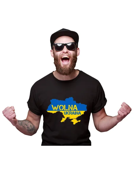 Koszulka z Nadrukiem Wolna Ukraina Personalizowany
