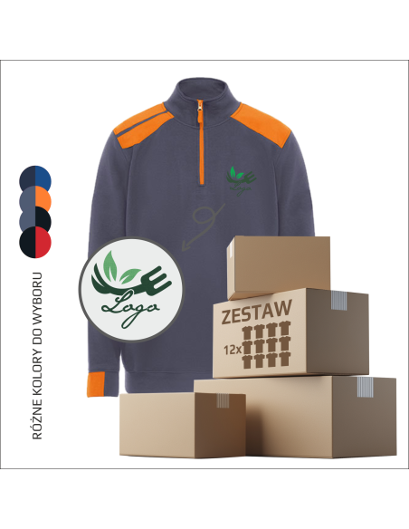 Bluza z zamkiem z haftem | Odzież firmowa | Personalizacja  6szt