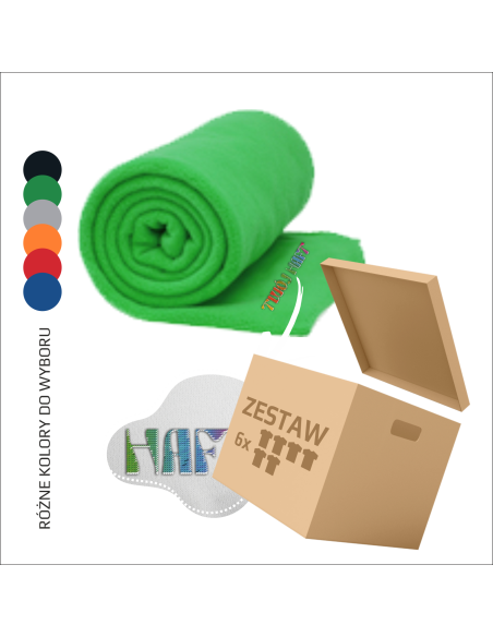 Koc polarowy z haftem | Personalizacja | Komfort i wzornictwo 6szt