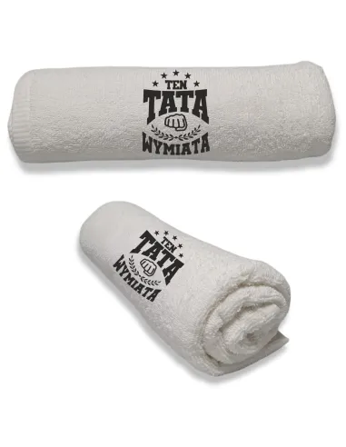 Ręcznik z Haftem Prezent dla Taty Dzień Personalizowany