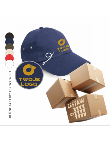 Plush Cap z personalizacją | Haft logo | Odzież firmowa 12szt