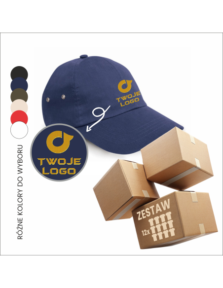 Plush Cap z personalizacją | Haft logo | Odzież firmowa 12szt