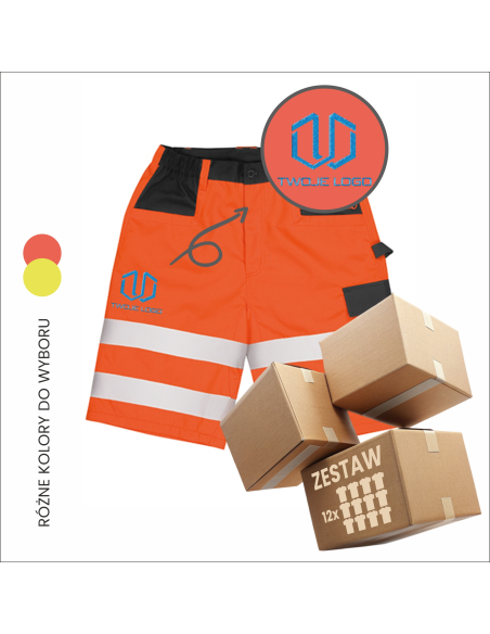 BHP spodnie robocze z haftem | Odzież robocza | Cargo firmy 12szt