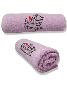 Ręcznik z Haftem Prezent dla Mamy Dzień Personalizowany