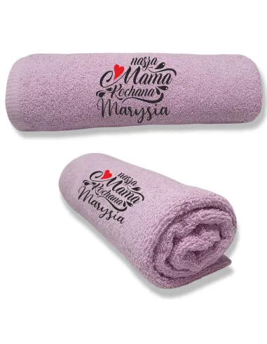 Ręcznik z Haftem Prezent dla Mamy Dzień Personalizowany