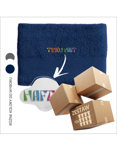Ręcznik z haftem logo | Tekstylia reklamowe | 50x100 cm | 12szt