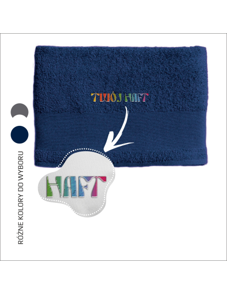 Ręcznik frotte z haftem 50 cm | Personalizacja | Hotel SPA 6szt