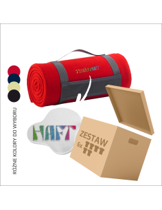 Polarowy koc z personalizacją haftem | Komfort i logo firmy 6szt