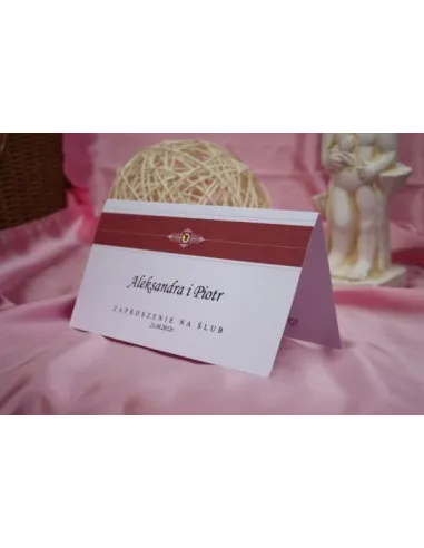 Zaproszenia Eleganckie Personalizowane Ślubne Vintage Dl