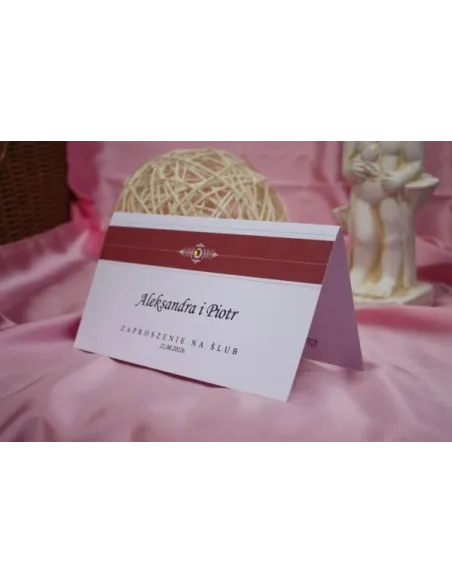 Zaproszenia Eleganckie Personalizowane Ślubne Vintage Dl