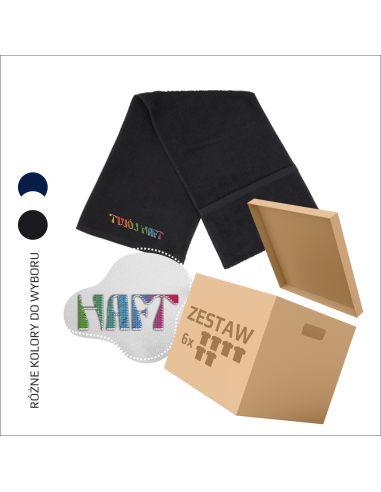 Mały ręcznik z haftem | Odzież promocyjna | Personalizacja 6szt