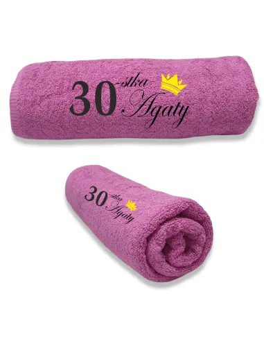 Ręcznik z Haftem Personalizowany na Prezent na Urodziny