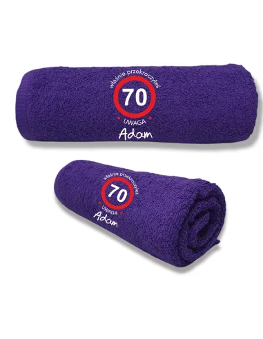 Ręcznik z Haftem Prezent Urodziny 20 30 40 50 na Prezent