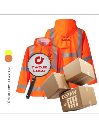 Personalizowana kurtka robocza  | BHP | Odblask | Twoje logo 12 sztuk