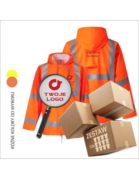 Personalizowana kurtka robocza  | BHP | Odblask | Twoje logo 12 sztuk