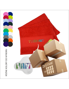 Personalizowany ręcznik bawełniany  | Własny logotyp | Twoje logo | Haft 12 sztuk