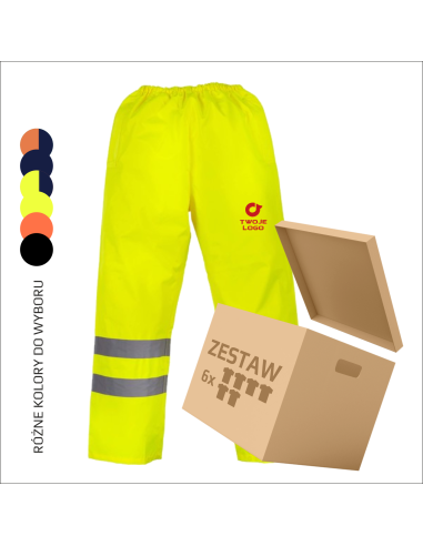 Personalizowane robocze spodnie odblaskowe Odzież ochronna BHP 6 sztuk