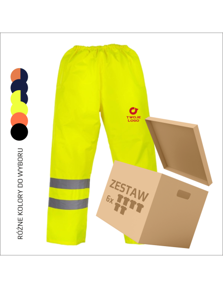 Personalizowane robocze spodnie odblaskowe Odzież ochronna BHP 6 sztuk