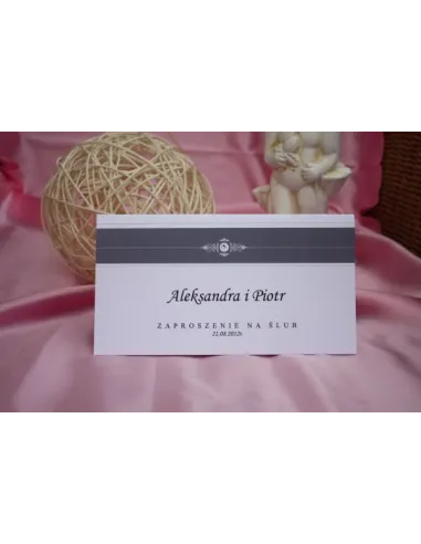 Zaproszenia Eleganckie Personalizowane Ślubne Vintage Dl