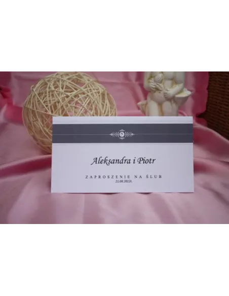 Zaproszenia Eleganckie Personalizowane Ślubne Vintage Dl