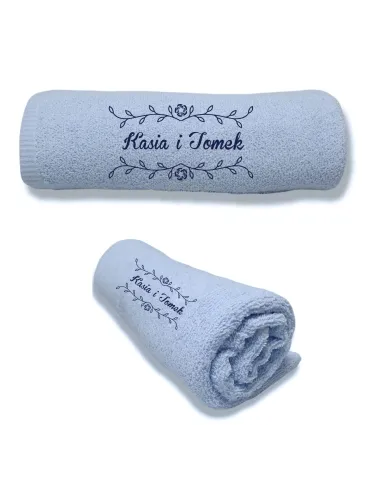 Ręcznik z Haftem Prezent Pary Małżeństwa Imię na Prezent