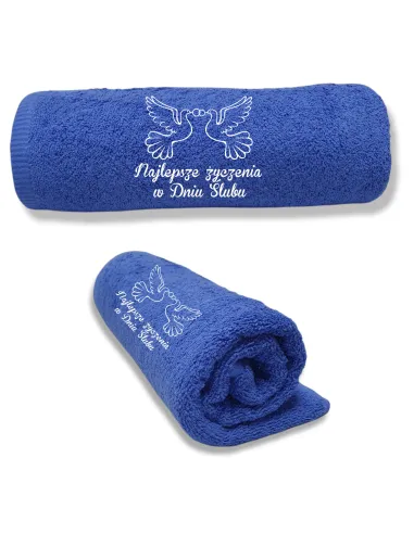 Ręcznik z Haftem Dedykacją Ślub Prezent Personalizowany