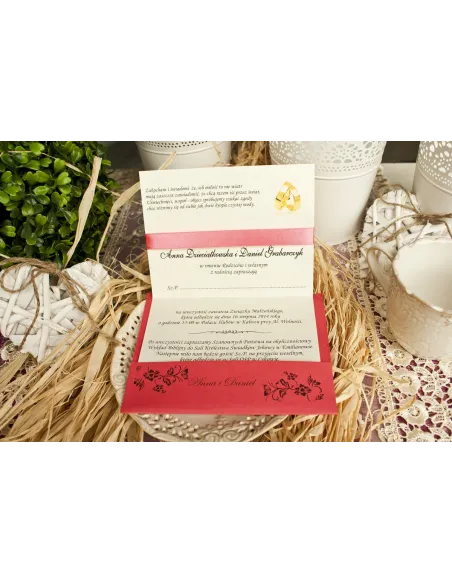 Zaproszenia Ślubne Elegant Wkładką Pełna Personalizacja