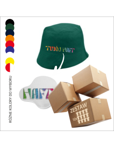 Bawełniany kapelusz Własny personalizowany haft Znakowanie odzieży Personalizacja 12 sztuk